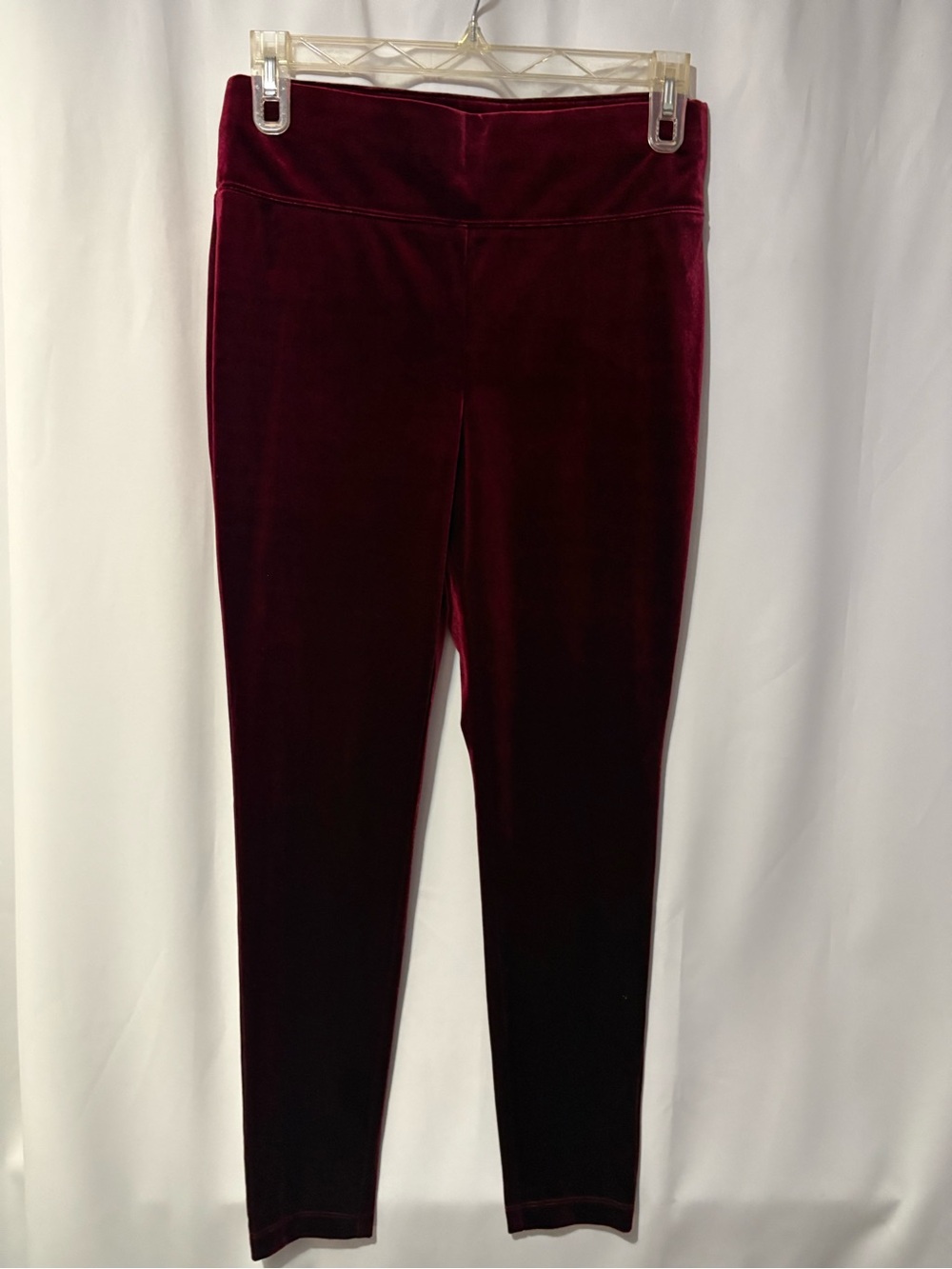 INC International Concepts Girls' Velvet Leggings - Burgundy